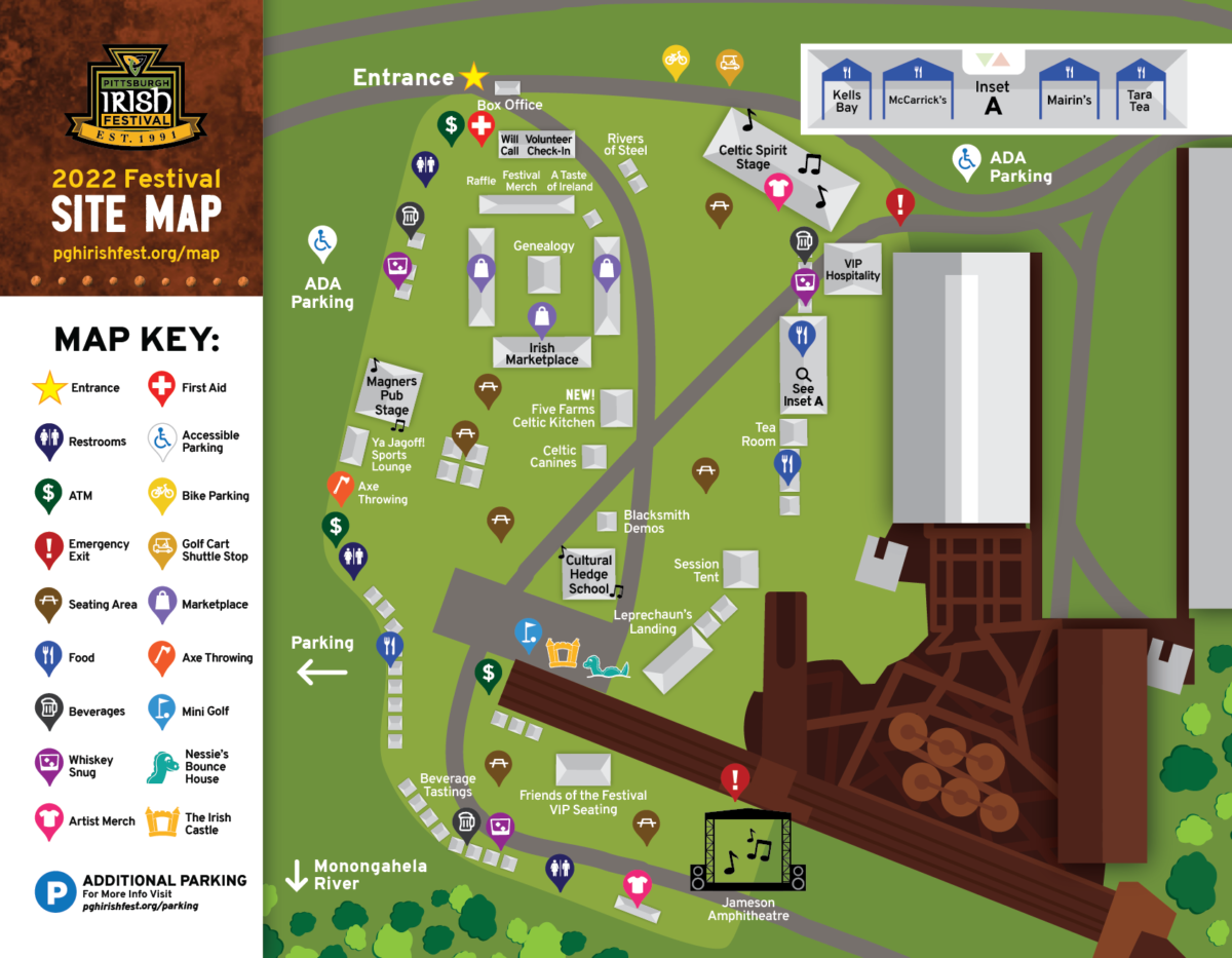 Festival Site Map Pittsburgh Irish Festival